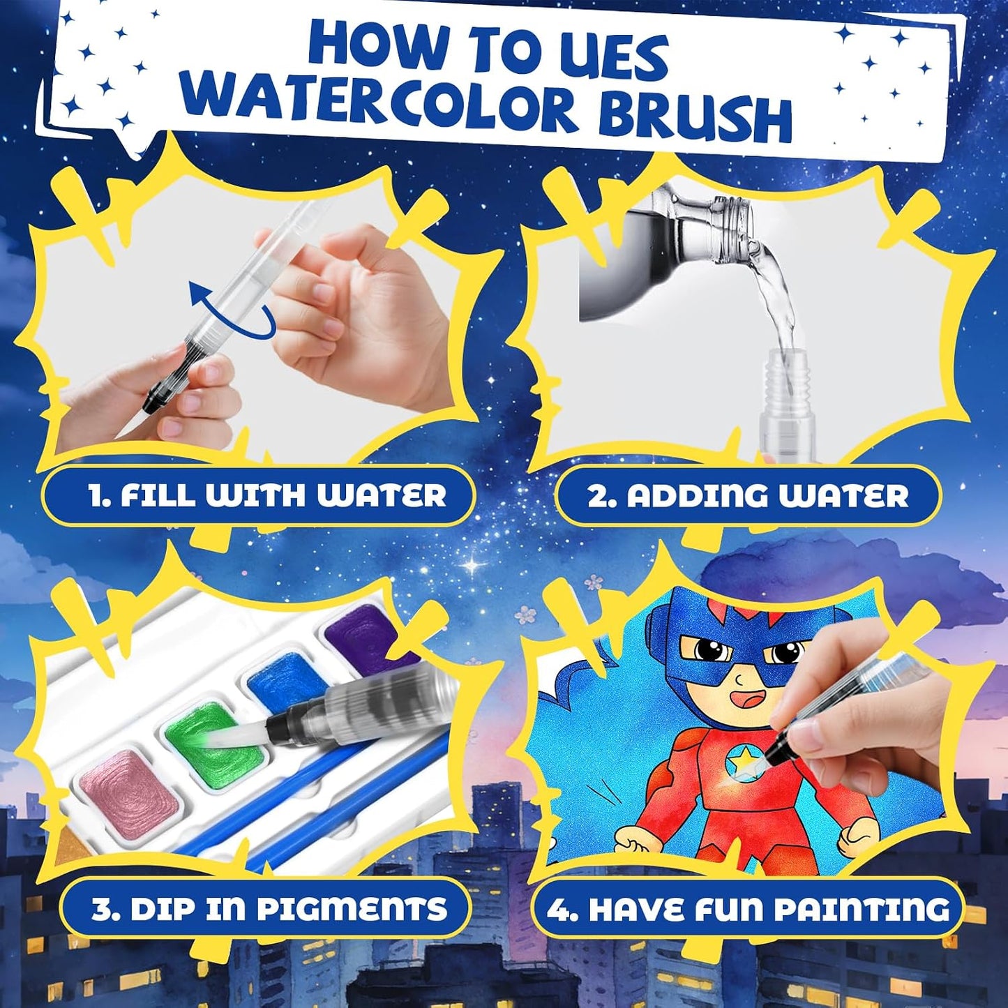 Paint with Water Coloring Book