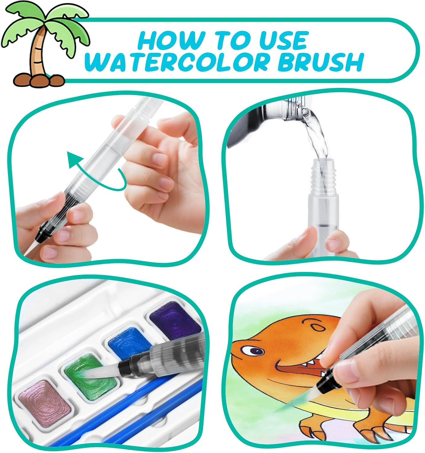 Paint with Water Coloring Book
