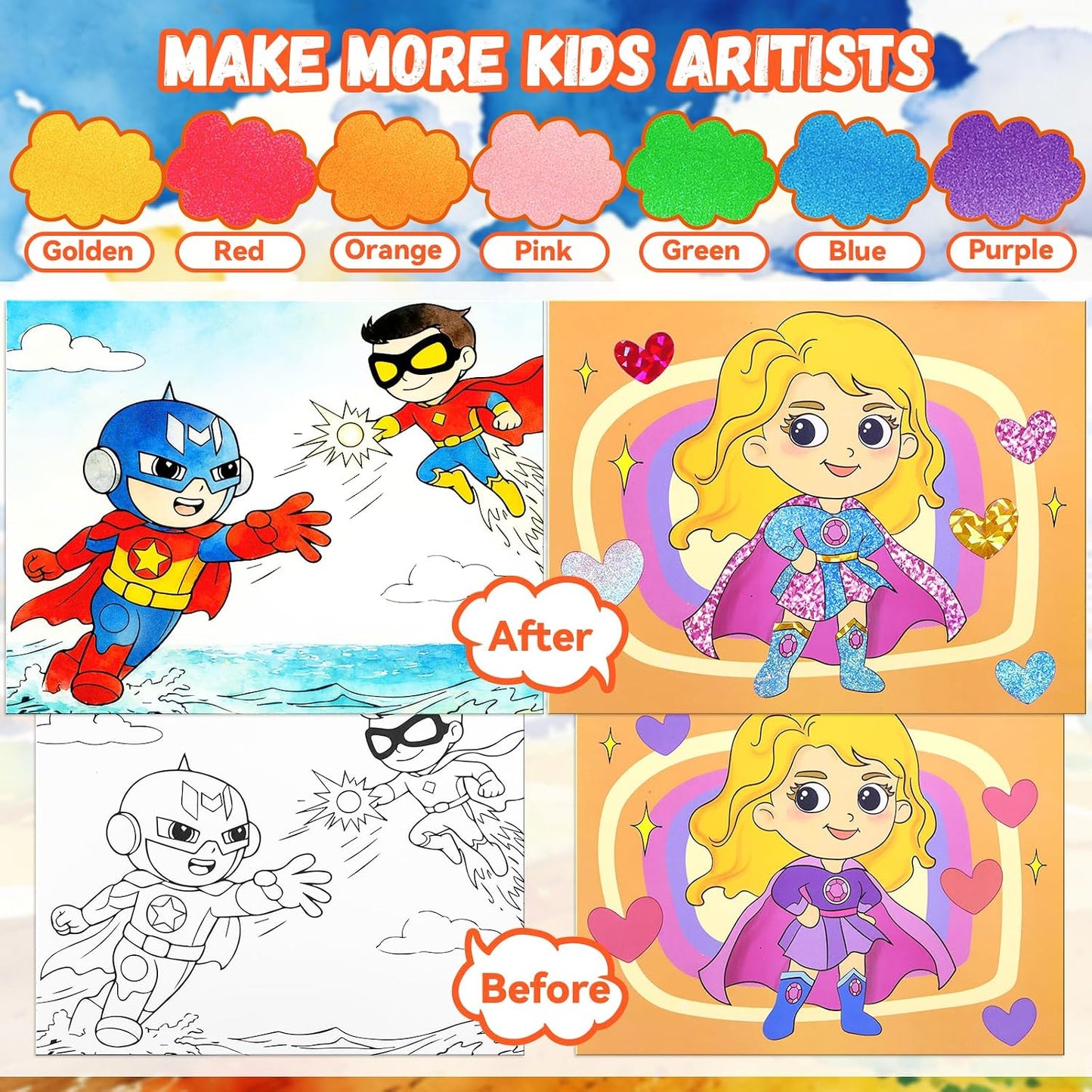 Paint with Water Coloring Book