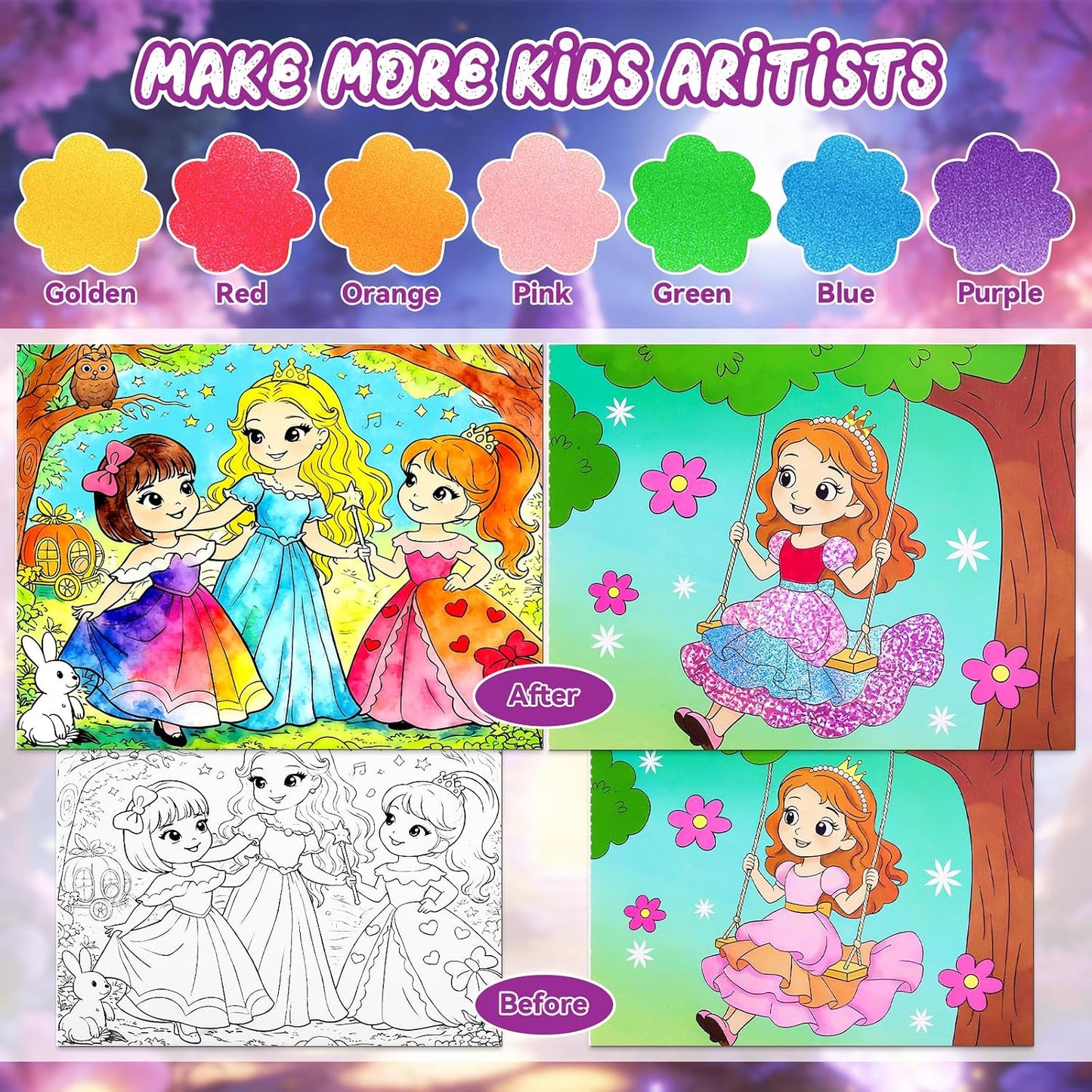 Paint with Water Coloring Book