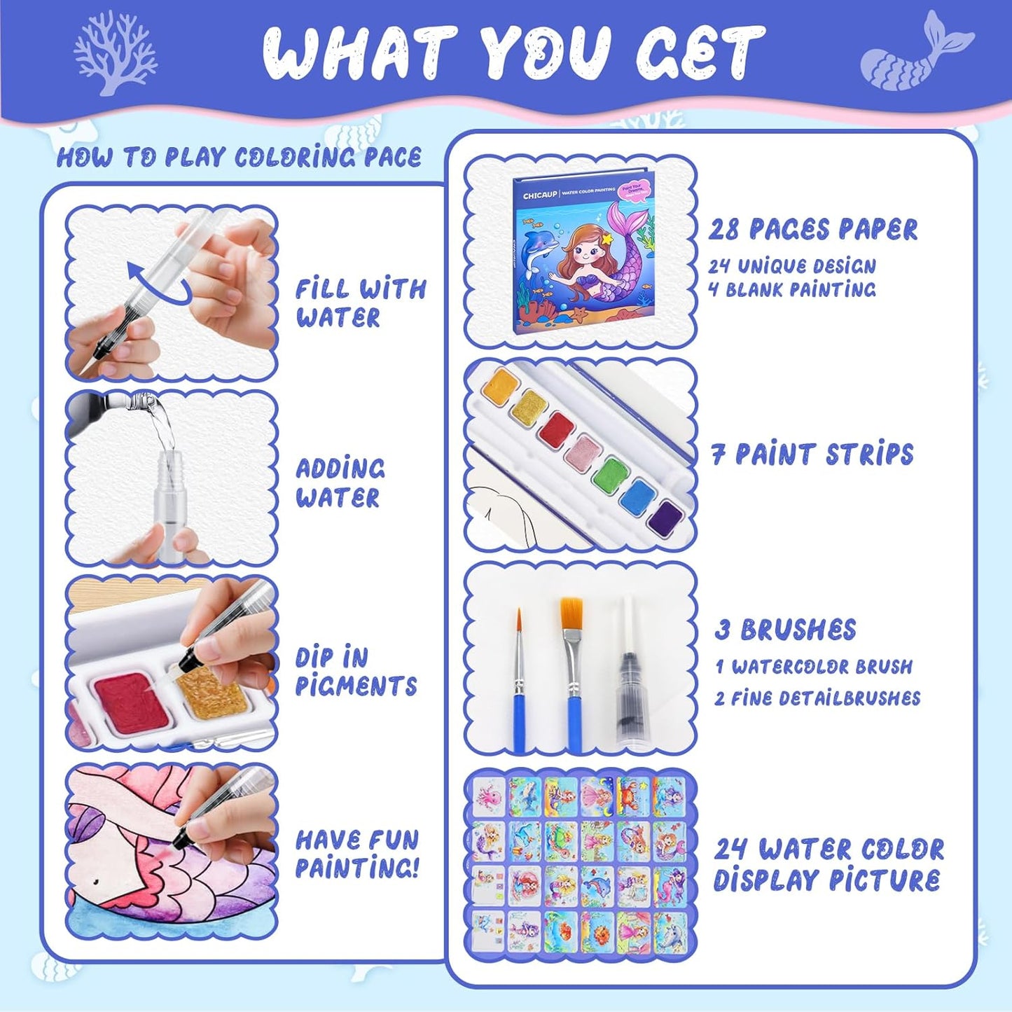 Paint with Water Coloring Book