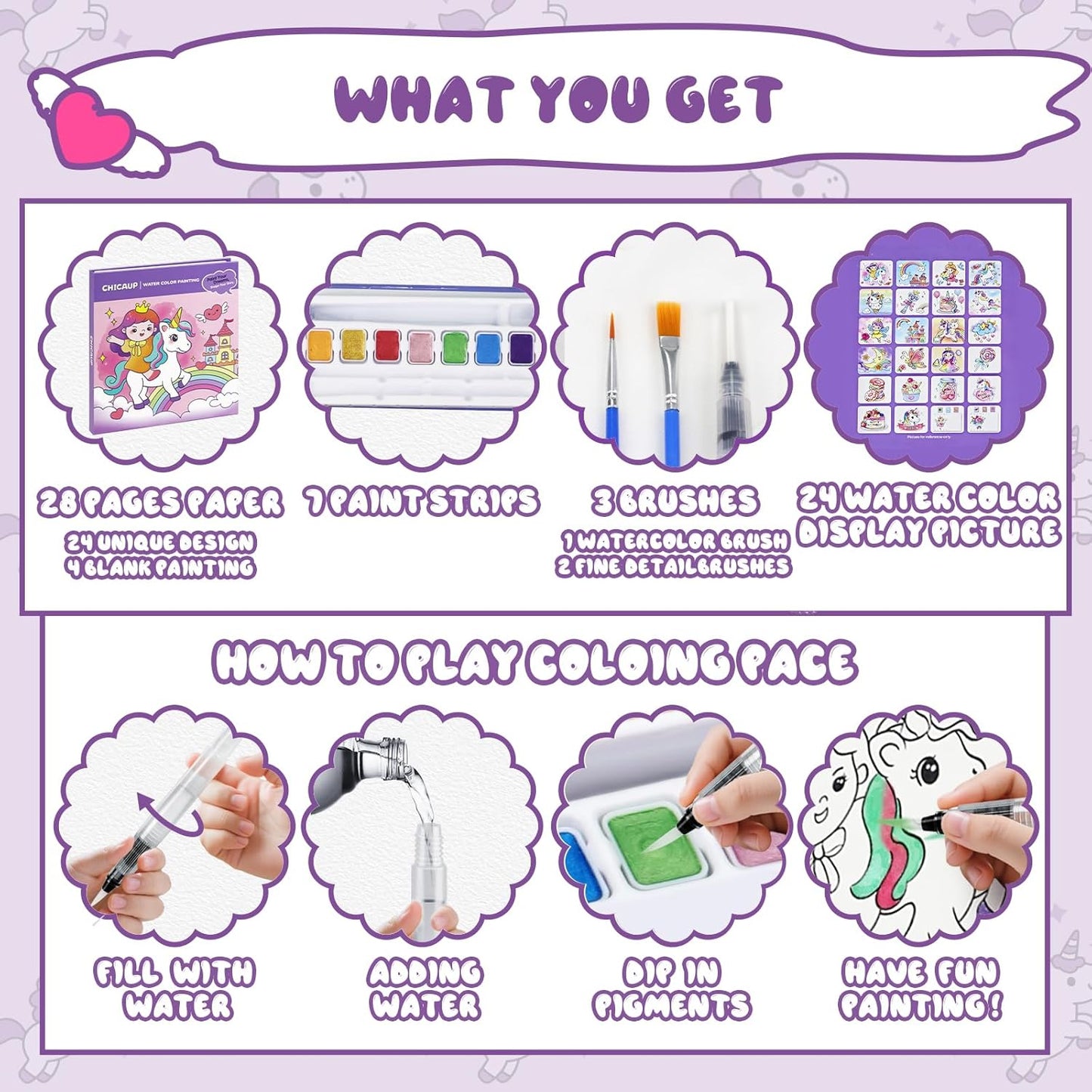 Paint with Water Coloring Book
