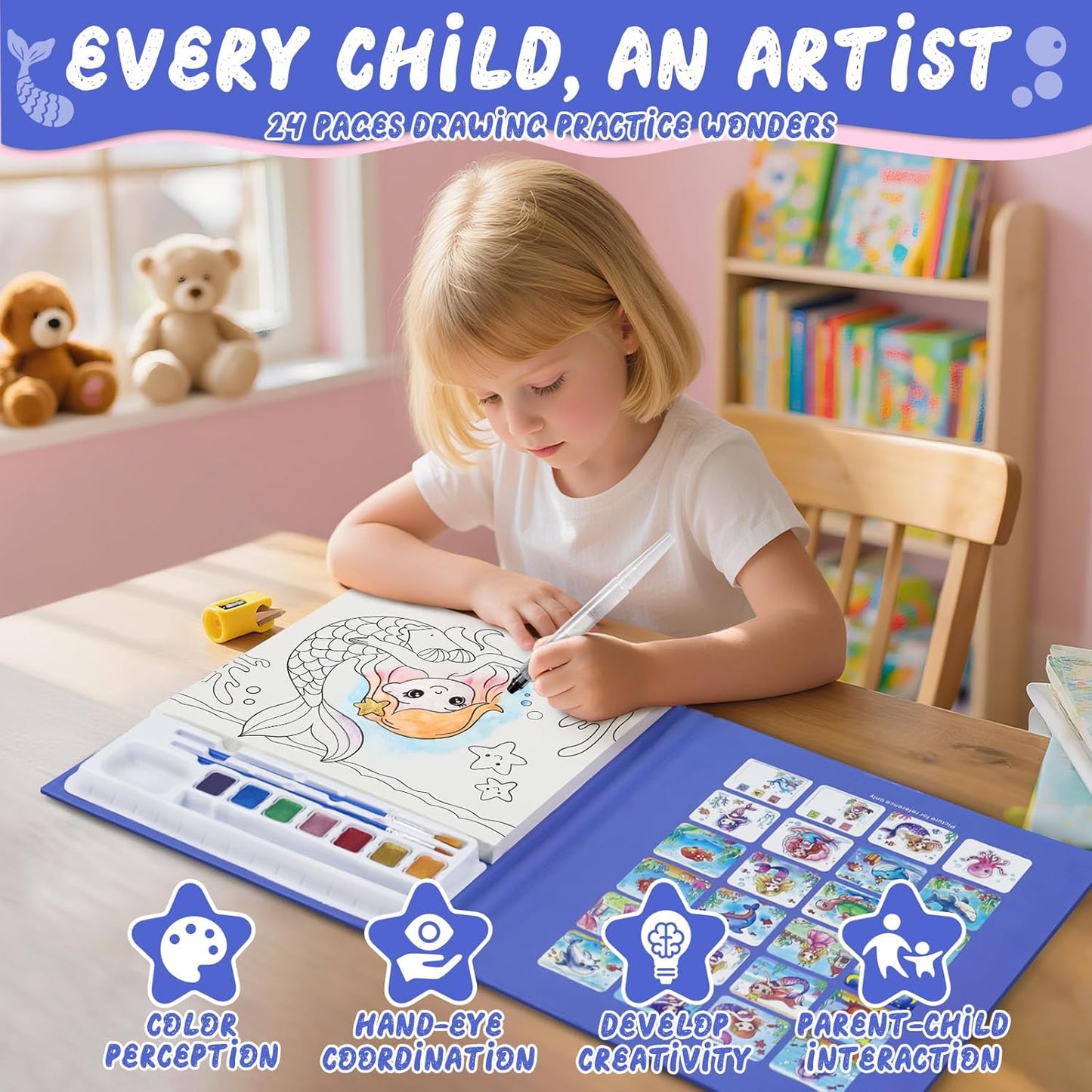 Paint with Water Coloring Book
