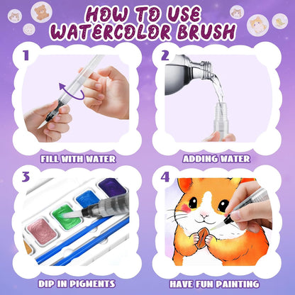 Paint with Water Coloring Book