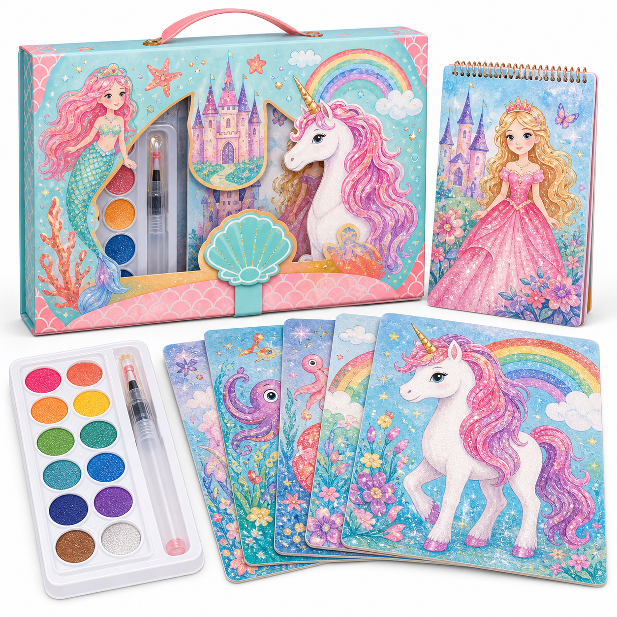 CHICAUP watercolor and shimmer art kits